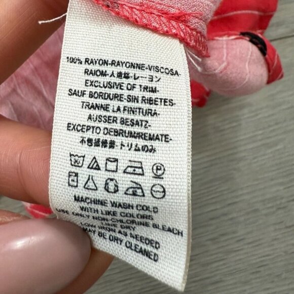 Free People Lovely Day Tunic Tank Top Red Floral Keyhole Boho Festival - Picture 4 of 10